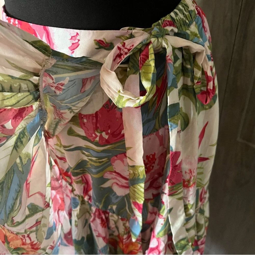 Rachel Roy Colorful Floral Wrap Skirt - Picture 3 of 8